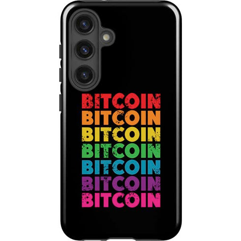 Rainbow Bitcoin Galaxy S25 Plus Impact Case