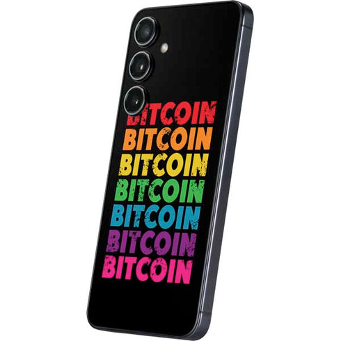 Rainbow Bitcoin Galaxy S24 Plus Skin
