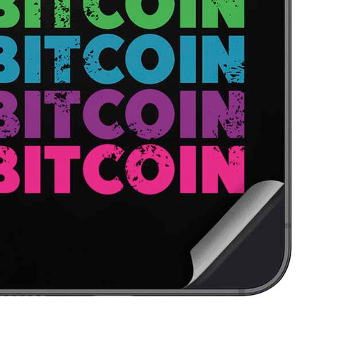 Rainbow Bitcoin Galaxy S24 Skin