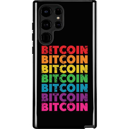 Rainbow Bitcoin Galaxy S25 Ultra Impact Case