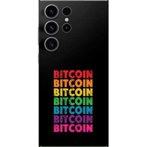 Rainbow Bitcoin Galaxy S24 Ultra Skin