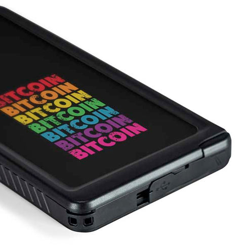 Rainbow Bitcoin Galaxy S24 Ultra Waterproof Case
