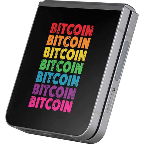 Rainbow Bitcoin Galaxy Z Flip6 Skin