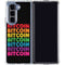 Rainbow Bitcoin Galaxy Z Fold5 5G Clear Case