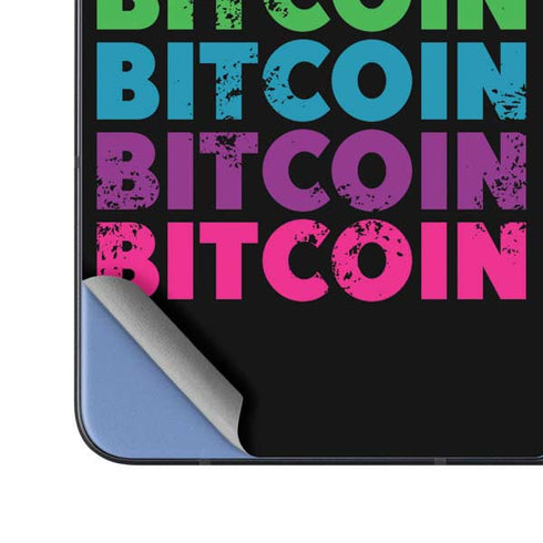 Rainbow Bitcoin Galaxy Z Fold5 5G Skin
