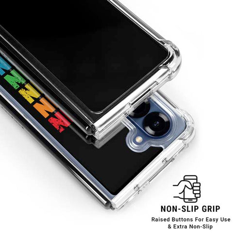 Rainbow Bitcoin Galaxy Z Fold6 Clear Case