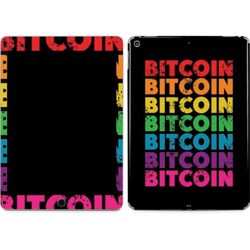 Rainbow Bitcoin iPad Skins