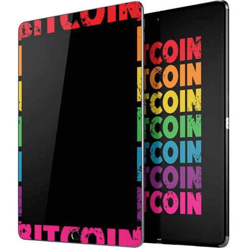 Rainbow Bitcoin iPad Skins