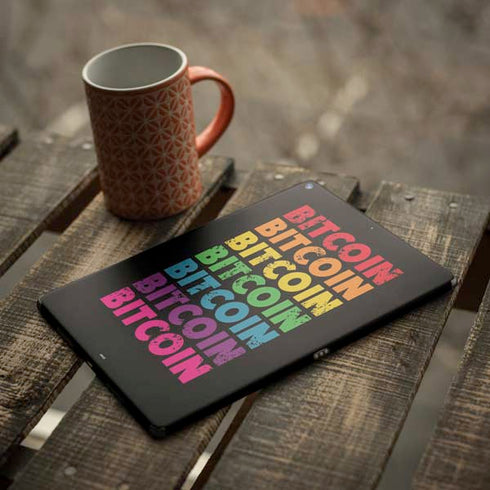 Rainbow Bitcoin iPad Skins