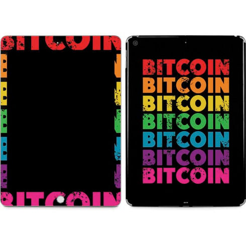Rainbow Bitcoin Apple iPad Skin