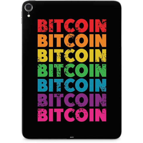 Rainbow Bitcoin Apple iPad Pro Skin