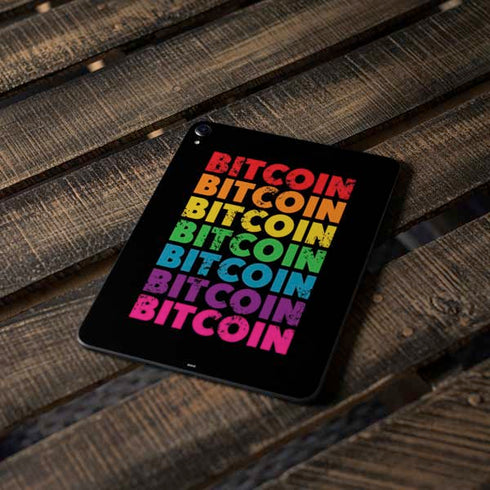 Rainbow Bitcoin Apple iPad Pro Skin
