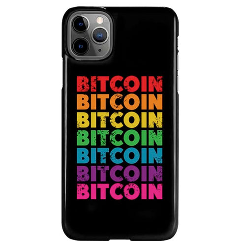 Rainbow Bitcoin iPhone Cases