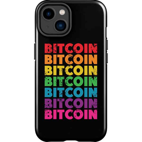 Rainbow Bitcoin iPhone 15 Impact Case
