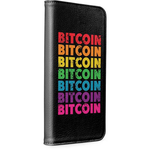 Rainbow Bitcoin iPhone 15 Pro Max Folio Case