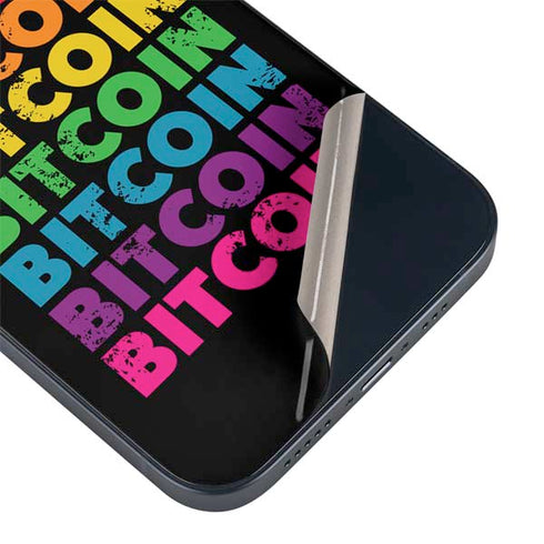 Rainbow Bitcoin iPhone 15 Skin
