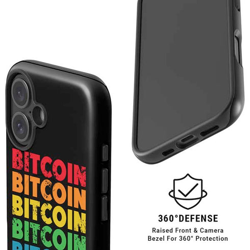 Rainbow Bitcoin iPhone 16 Magsafe Impact Case