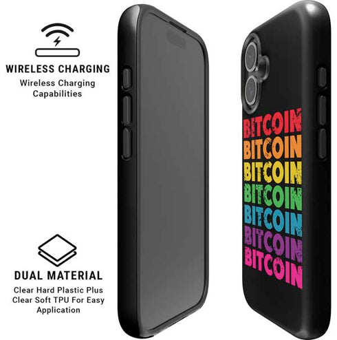 Rainbow Bitcoin iPhone 16 Magsafe Impact Case