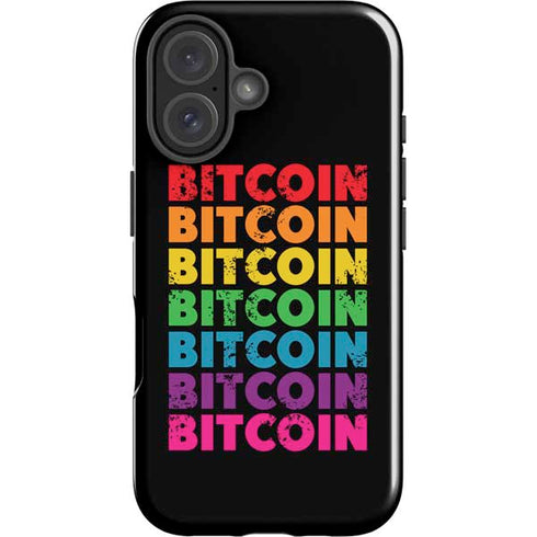 Rainbow Bitcoin iPhone 16 Plus Impact Case