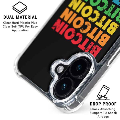 Rainbow Bitcoin iPhone 16 Plus MagSafe Case