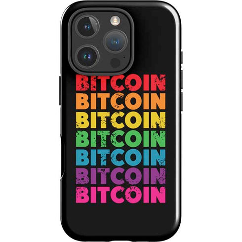 Rainbow Bitcoin iPhone 16 Pro Impact Case
