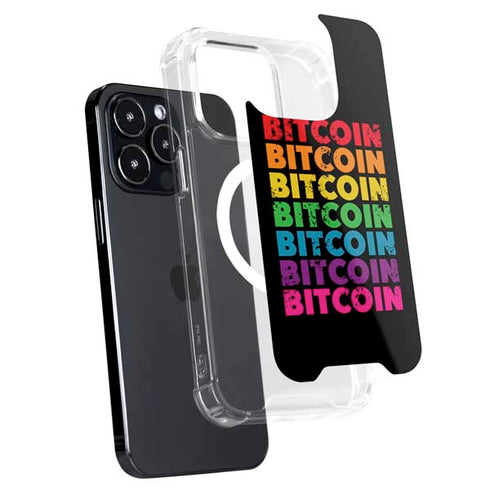 Rainbow Bitcoin iPhone 16 Pro MagSafe Case