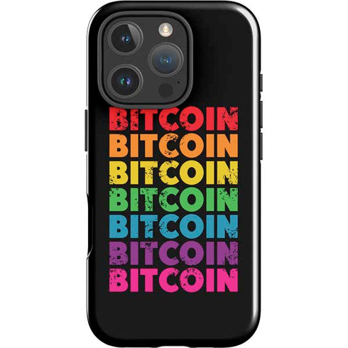 Rainbow Bitcoin iPhone 16 Pro Max Impact Case
