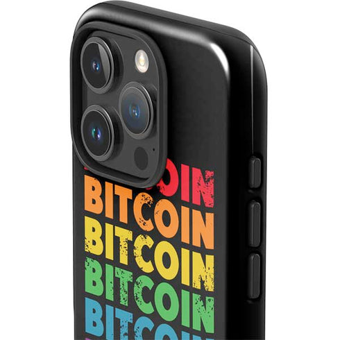 Rainbow Bitcoin iPhone 16 Pro Max Impact Case