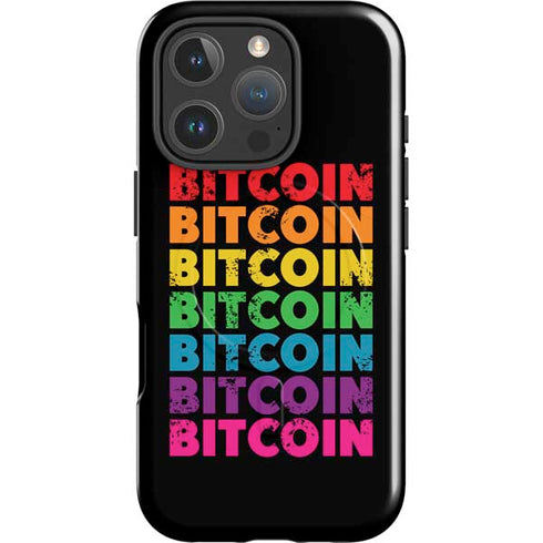 Rainbow Bitcoin iPhone 16 Pro Max Magsafe Impact Case
