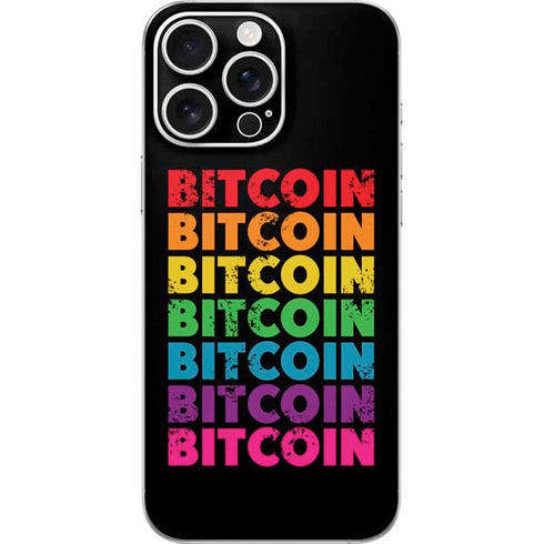 Rainbow Bitcoin iPhone 16 Pro Max Skin