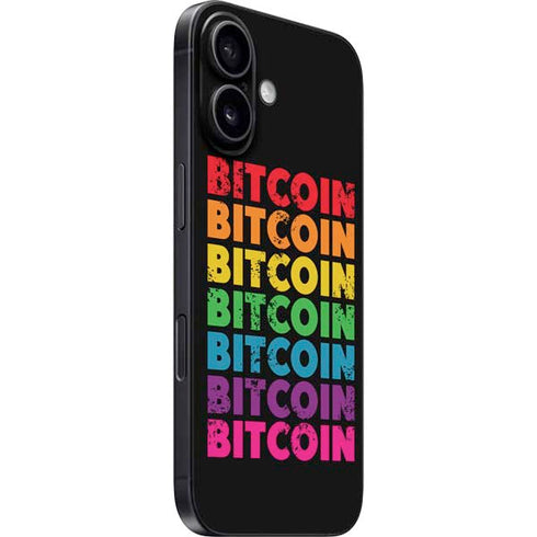 Rainbow Bitcoin iPhone 16 Skin