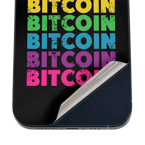 Rainbow Bitcoin iPhone 16 Skin