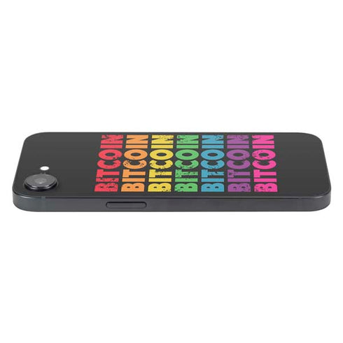 Rainbow Bitcoin iPhone 16e Skin