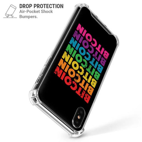 Rainbow Bitcoin iPhone X/XS Clear Case