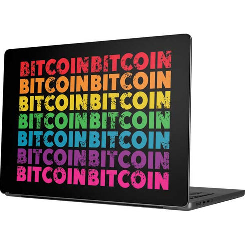 Rainbow Bitcoin Apple MacBook Pro 14-inch Skin