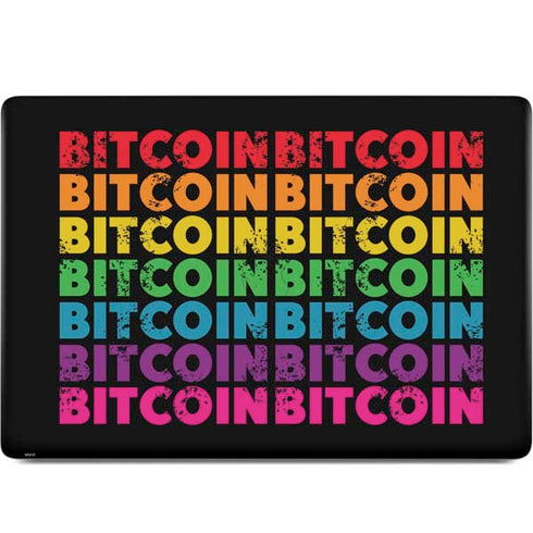 Rainbow Bitcoin MacBook Skins