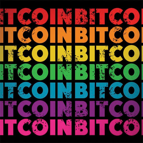 Rainbow Bitcoin MacBook Skins