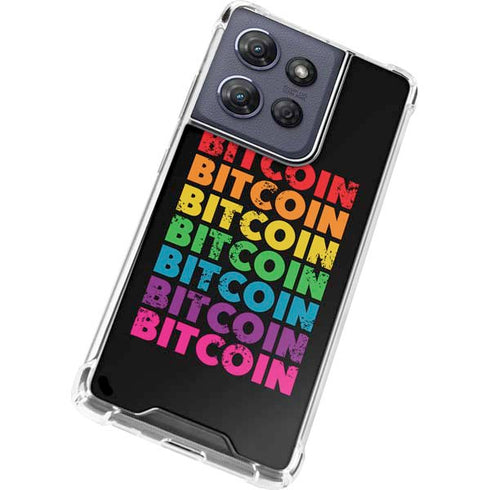 Rainbow Bitcoin Moto G 5G (2025) Clear Case