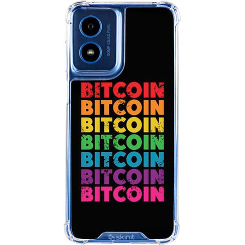 Rainbow Bitcoin Moto G 5G (2024) Clear Case