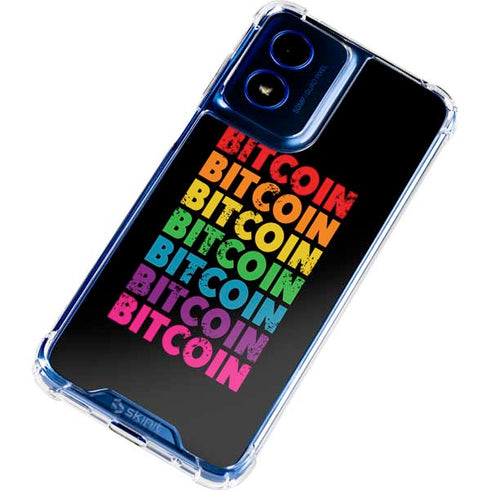 Rainbow Bitcoin Moto G 5G (2024) Clear Case