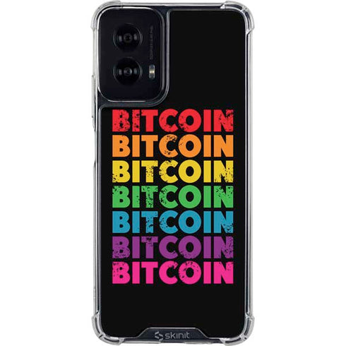 Rainbow Bitcoin Moto G Power 5G (2024) Clear Case
