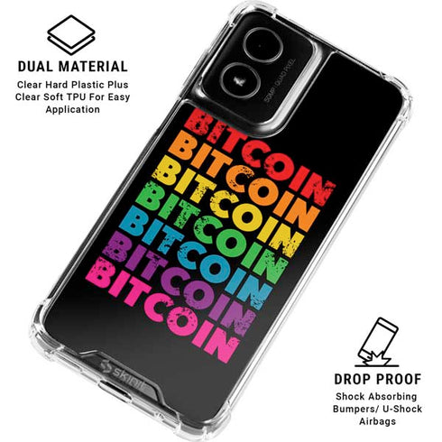 Rainbow Bitcoin Moto G Power 5G (2024) Clear Case