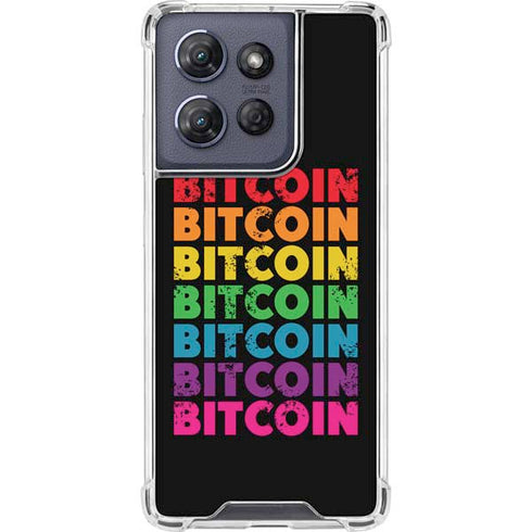 Rainbow Bitcoin Moto G Stylus 5G (2025) Clear Case