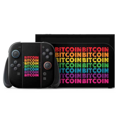 Rainbow Bitcoin Nintendo Skins