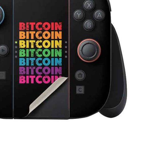 Rainbow Bitcoin Nintendo Switch 2 (2025) Joy-Con Controller Skin