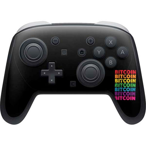 Rainbow Bitcoin Nintendo Switch 2 (2025) Pro Controller Skin