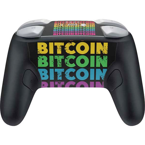 Rainbow Bitcoin Nintendo Switch 2 (2025) Pro Controller Skin