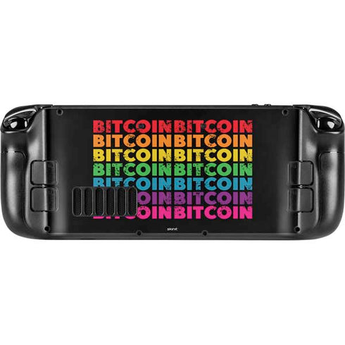 Rainbow Bitcoin Steam Deck Handheld Gaming Computer Skin