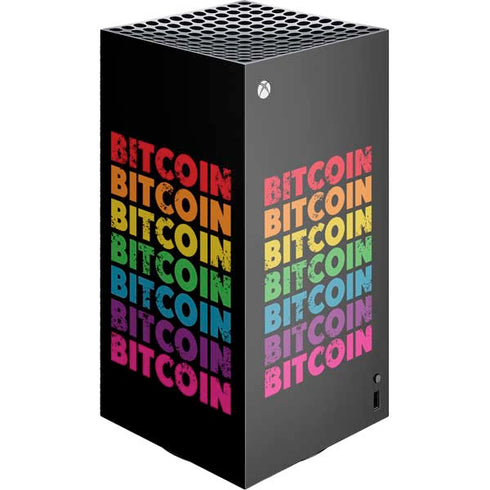 Rainbow Bitcoin XBox Series X Digital Edition Console Skin