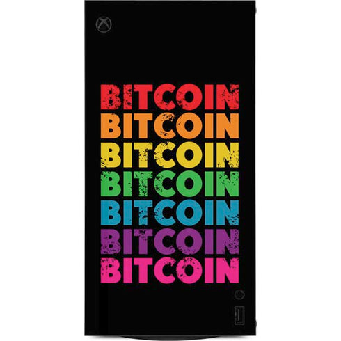 Rainbow Bitcoin XBox Series X Digital Edition Console Skin